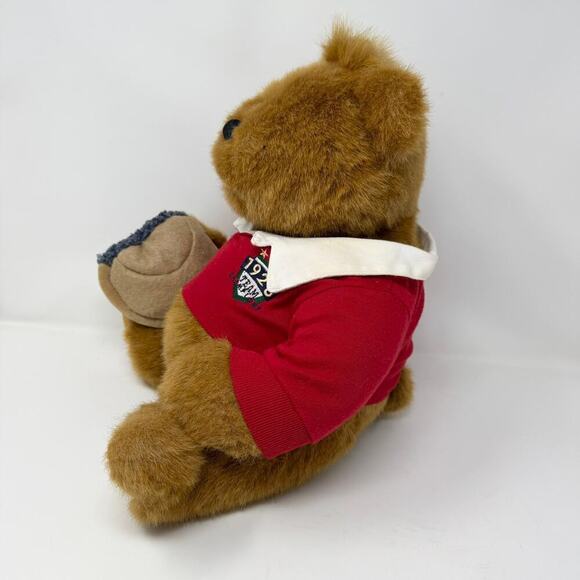 Vintage 1996 Lands End Rugby Kid Kodiak Gund Teddy Bear Plush with Blueberry Pie - Picture 4 of 12